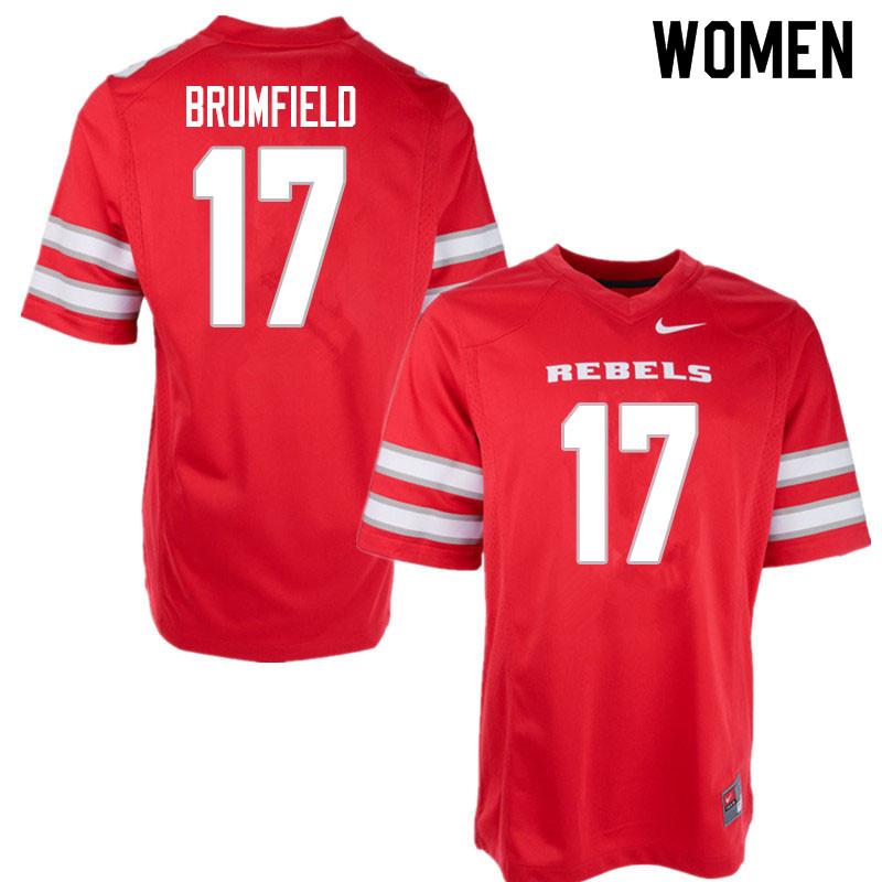 Women #17 Doug Brumfield UNLV Rebels College Football Jerseys Sale-Red